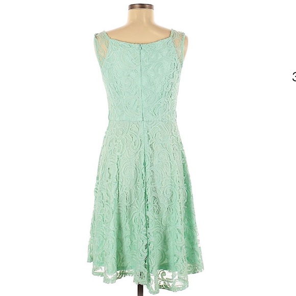 Dressystar Sleeveless Floral Lace Dress, Mint Color Size Medium - Picture 2 of 3